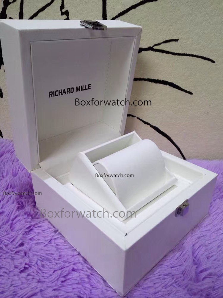 Replica Richard Mille Box White Leather Watch Box Larger Size